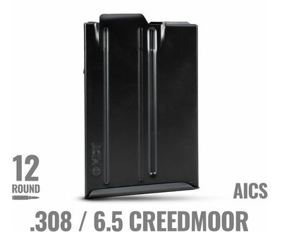 MDT 6.5 CREEDMOOR / 308 WIN METAL MAGAZINE 12 ROUND AICS PATTERN