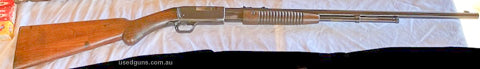 FN Browning pump Action .22LR. Great little plinker, is showing its age, timber work in reasonable condition two small cracks in pistol grip. Barrel has some re