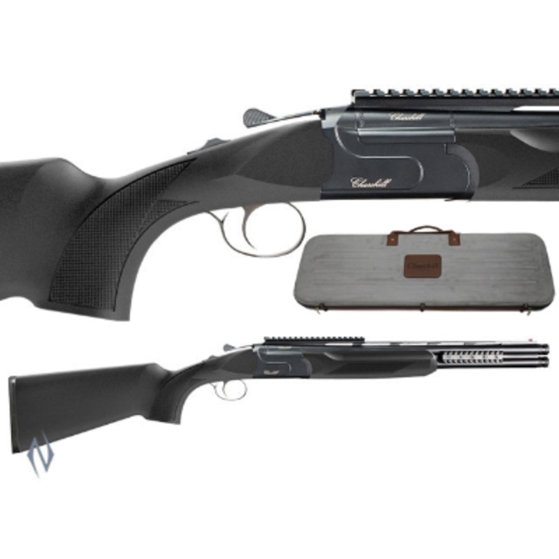 AKKAR CHURCHILL XM12 12G 20" EJECTOR BLACK SYNTHETIC + RAILS