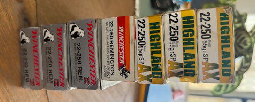 120 x factory 22-250 rounds location Brisbane will need to see gun licence