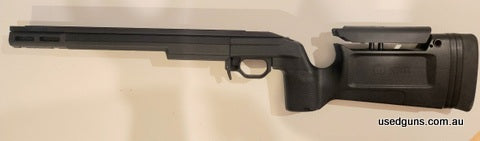 Black KRG Bravo Chassis for Howa 1500 SA. Some slight wear on forend from field use but in good working condition. Can include suitable Manael Arca Rail for neg