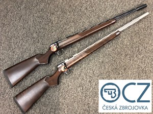 CZ
457 MATCH CUSTOM
22LR, 5 SHOT
WALNUT CHECKERED STOCK
IBI OLYMPIC MATCH BARREL
FLUTED STAINLESS STEEL
22" IN LENGTH
CERAKOTED ALL WEATHER FINISH

AVAILABLE IN
E COAT BLACK OUT NEW $2390
TITANIUM NEW $2390