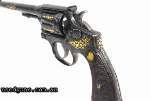 Factory Gold inlayed SW 1917 quite the collectors piece, Overnight airfreight from WA can be arranged to a dealer of your choice, make sure you click on see all