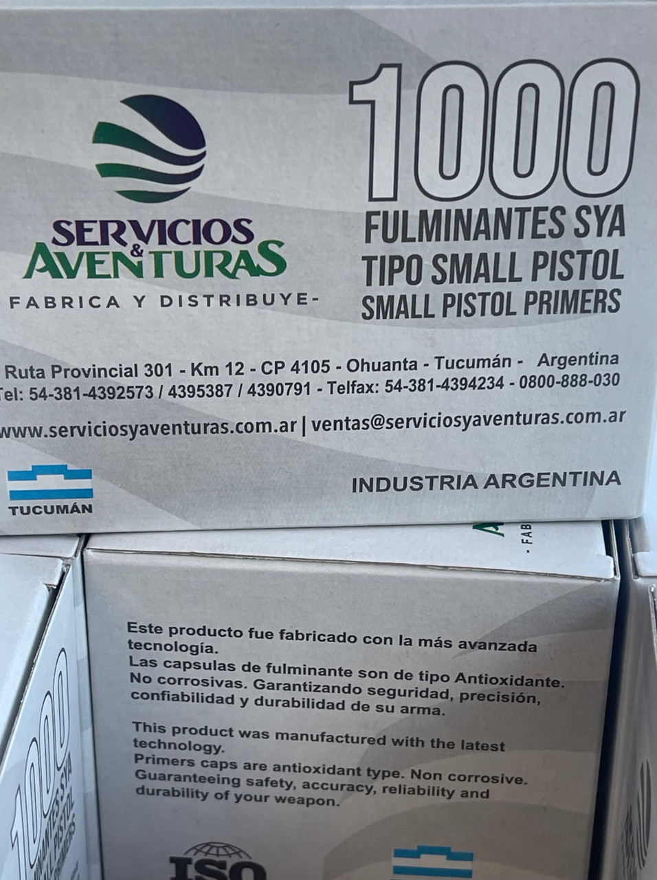 SERVICIOS &amp; AVENTURAS SMALL PISTOL PRIMERS