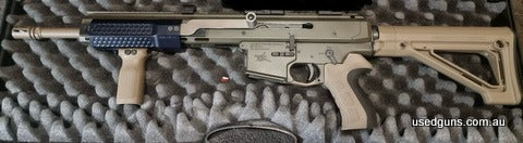 Approx 100 rounds fired Cerakote in FDE & Olive Green. Comes with FABA kit, box.