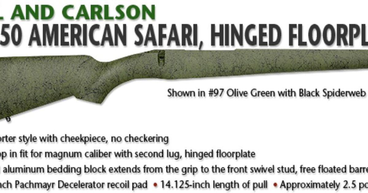 CZ 550 Safari Magnum Bell Carlson stock