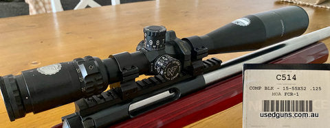 Nightforce Competition 15-55‚àö√≥52 FCR-1 reticle. Includes Trentech rings and bubble Level. Price includes postage.