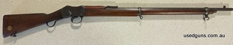 Lovely LSA-made Martini Enfield built in 1877 and converted in 1899. Bears all the usual Vic Govt marks. Metal and woodwork in good shape with a sharp bore. Mor
