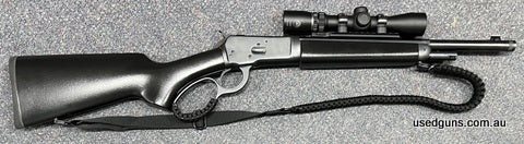 As new Chiappa 1892 Wildlands in 357 Magnum. Take down model with 16" Threaded barrel. Comes topped with a Burris 2-7x32 Scout scope with ballistic plex reticle