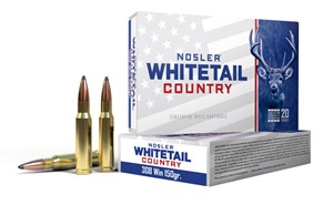 NOSLER
NWA40128
WHITETAIL COUNTRY
308WIN, 150GR, SP
AMMUNITION

SPECIAL 
$59.90 /PER 20
$269.55 /PER 100
$495 /PER 200