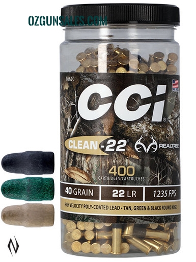 CCI 22LR CLEAN-22 REALTREE CAMO 40GR HV 400 RND