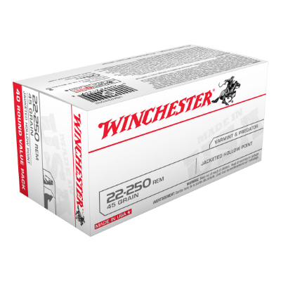 WINCHESTER 22-250REM 45GR JHP 40 Pack