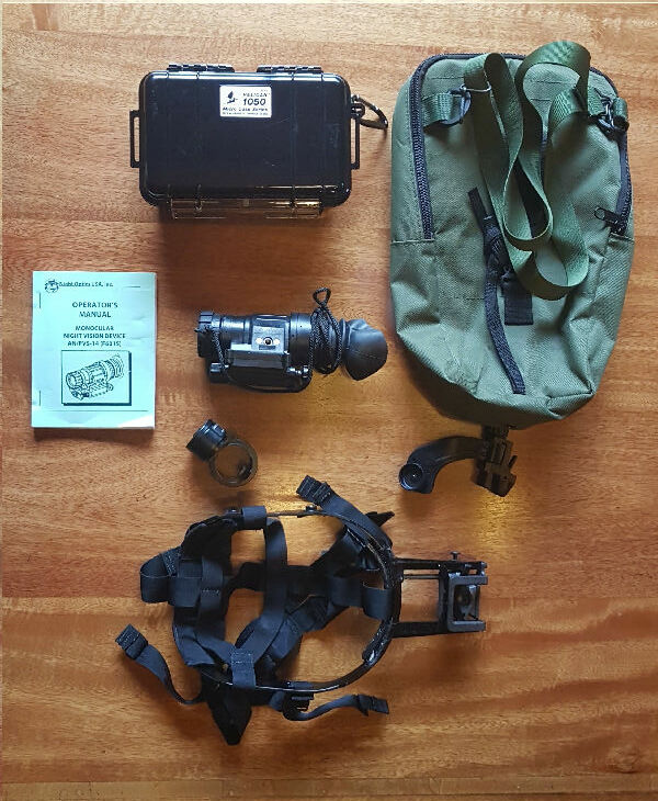 Like new AN/PVS-14 F6015 Gen 3 night vision monocular.  Tested for function only, less than 1 hours' run time.