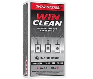 WINCHESTER 
WC92
WIN CLEAN
9MM, 124GR, BEB
AMMUNITION

SPECIAL
$32.90 /PER 50
$309 /PER 500