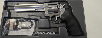 Ruger GP 100 6 inch. Excellent condition, owned from new, fired 1 and 1/2 box of ammunition. Gunsmith lightened trigger, comes with box, postage included.