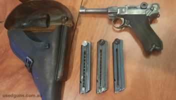 Mauser manufactured. S/42 Wehrmacht accepted. All matching numbers except magazines. Original takedown tool. Unmolested, very good original condition. Holster 1
