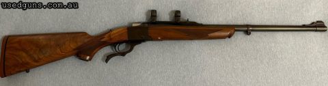 A beautiful Ruger No. 1 in .45-70 in as-new condition. Rifle has fired five (5) rounds at the range and otherwise sat in storage, as such it is in immaculate co