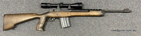 Good overall condition Ruger mini 14. Action cycles well. Trigger crisp. woodwork in overall good condition. Some surface rust to the barrel and crown. Deceased