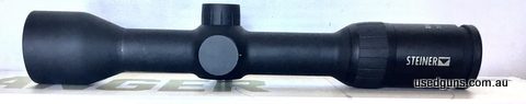 Steiner ranger 2-8x42 illuminated German No.4 reticle. I have owned this scope from new. It was on a 9.3 for two trips to the rifle range and never hunted with.