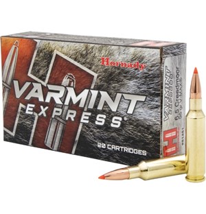 HORNADY
H81481
VARMINT EXPRESS
6.5 CREEDMOOR, 95GR VMAX
POLYMER TIP AMMO

$74.90 /PER 20
$337.05 /PER 100
$599 /PER 200