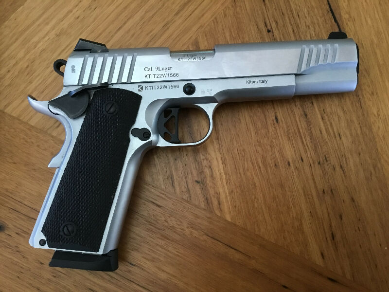 Chiappa 1911 9mm Superior model Chrome Comes with x2 magazines very good condition Has small scratch on top of gun right hand side below rear sight Cleaning kit