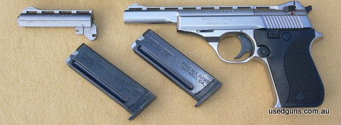 Phoenix Arms HP22 Target .22LR semi auto pistol in very good condition. Comes with original box, manual, 2 x magazines and spare 75mm barrel. Buyer to pay posta