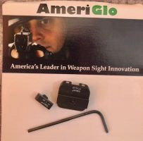 Ameriglo Trijicon sight set (Front / Rear) to suit all Glock model pistols. Quality USA made sights to replace standard Glock type sights. Phone 0429849007. If 