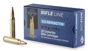 PPU
HR223B
223REM, 55GR
SOFT POINT 
AMMUNITION

SPECIAL
$22.90 /PER 20
$114.50 /PER 100
$229 /PER 200
$990 /PER 1000