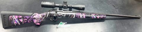 Used Ruger American 22LR Muddy Girl with Bushnell AR/223 3-9 scope in excellent condition. Great little package