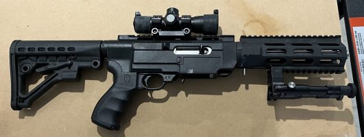 Ruger charger 22LR Stainless steel TB Take down version with Archangel kit. Barely had 500 round through it. Excellent condition. Comes with dot scope, tripod s