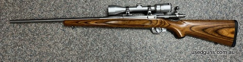 Stock with marks and scratches but otherwise the firearm has been sitting here for three years unfired. it probably has been fired but no rount count available,