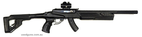 Awesome Tac-Sol X-Ring. Perfect for the contract shooter or Cat C farmer. Non folding FAB Defense stock. Adjustable cheek rest. Ultra lightweight. Extended mag 