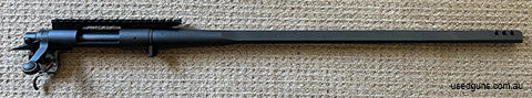 Remington 700 VTR barrelled action with 1:9 twist barrel so you can shoot heavies. Rail is a Chinese cheapy. Action shows little signs of wear, some bluing miss