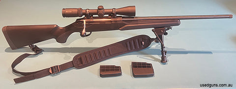 Has only fired 52 rounds. Comes with Tikka bag, Mossy Oak strap, 5 & 10 round mag.