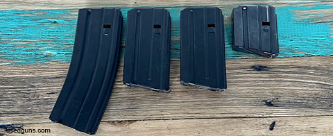 1 x 30 round, 2 x 20 round, 1 x 10 round. Magazines for 7615 or AR-15 type rifles in 556 or 223. Can post austwide.