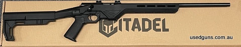 One left. Brand new, in the box and reduced to clear. Rossi Citadel TRAKR 22LR with 18 inch barrel and 10 shot detachable mag. Great gun for the money. Comes wi