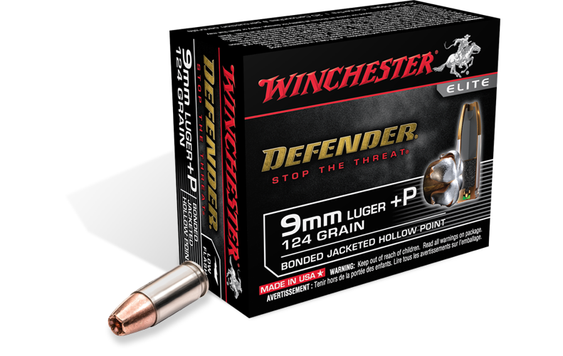 WINCHESTER 9MM 124GN DEFENDER BONDED JHP
