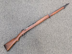 CARCANO
ARISAKA TYPE 1
6.5 ARISAKA
5 SHOT
VGC BORE
JAPANESE WWII RIFLE
PRODUCED IN THE EARLY
YEARS OF WWII
BY THE ITALIANS
VERY RARE
#8751

VGC $1190