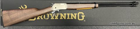 Brand new and in stock for immediate delivery. Browning BL22 Grade 1 Saturn Nickel in 22lr. Very limited stock and long weight times once sold. $65 freight to y