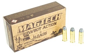 MAGTECH
MAG38L
COWBOY ACTION
38 SPECIAL, 158GR, LEAD FLAT NOSE
AMMUNITION

$46.90 /PER 50
$409 /PER 500