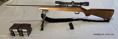 Some slight surface rust on the barrel as shown, it‚Äö√Ñ√¥s been unused in the safe for the last few years, comes with the 12 boxes of ammo shown and bipod.