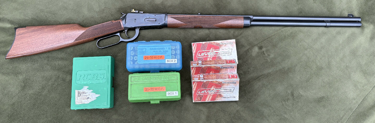 Winchester Model 94 Sporter in 25-35WCF, likely to be one of the only ones in Australia, privately imported and no longer made by winchester. Fired around 300 r