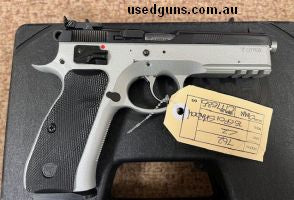 As excellent as new CZ Model 75 SP01 Shadow in 9mm. Fitted with 120 mm barrel, this CZ is a two tone model and comes with case, accessories, paperwork and two f