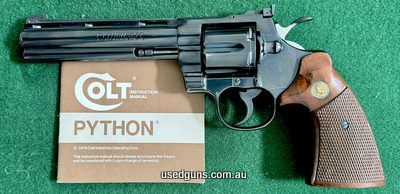 ONO. Beautiful Colt Python, 6 inches Royal Blue, made in 1979. Complete with original instructions but no box. One owner and meticulously cared for. Only minor 
