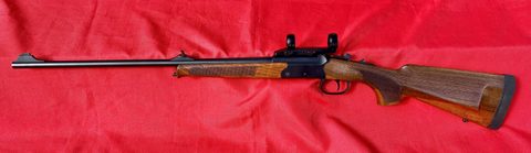 Lovely little Kipplaufbusche single shot break action in 270 Win. Weighs 2.3kg. Open sighted. MAK hand detachable mount with 1‚Äö√Ñ√∂‚àö√ë‚àöœÄ or 30mm rings. C