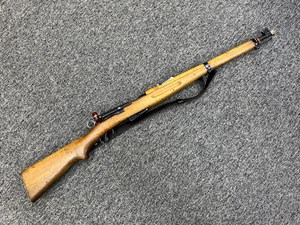 SWISS
SCHMIDT RUBIN
1911 CARBINE
7.5X55, 6 SHOT
STRAIGHT PULL ACTION
MATCHING NUMBERS
SWISS MILITARY MARKINGS
MANUFACTURED 1917
ORIGINAL LEATHER SLING
& MUZZLE CAP
#64840

EXC+ $1290