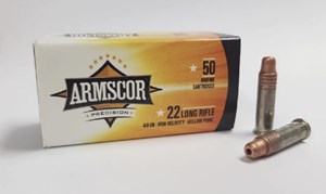 ARMSCOR
HR22SSA
SX - SUBSONIC
22LR, 40GR, HOLLOW POINT
1050 FPS

SPECIAL 
$6.90 /PER 50
$62.10 /PER 500
$619 /PER 5000