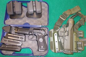 Beretta 92 A1 in good condition, with 4 mags, holster and 2 twin mag holsters.