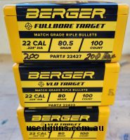 Berger 80grn VLD x200 and 80.5grn fullbore x 200.  New in boxes.