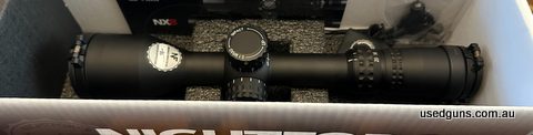 New NX8 2.5-20x50, FFP Mil-C reticle, comes with 30mm Ultralight NF .885 (low) rings. In the box, price includes express postage. Genuine sale, text preferred.